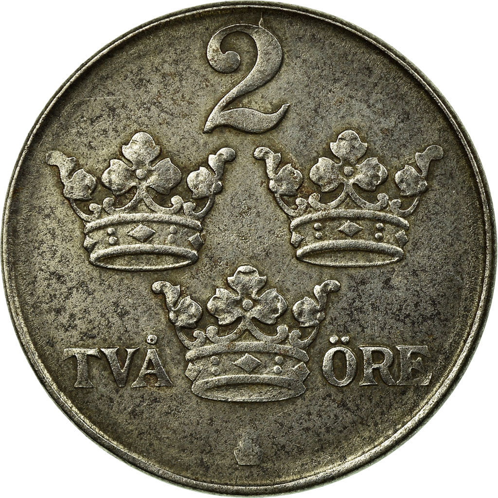 Coin, Sweden, Gustaf V, 2 Öre, 1949, VF(30-35), Iron, KM:811