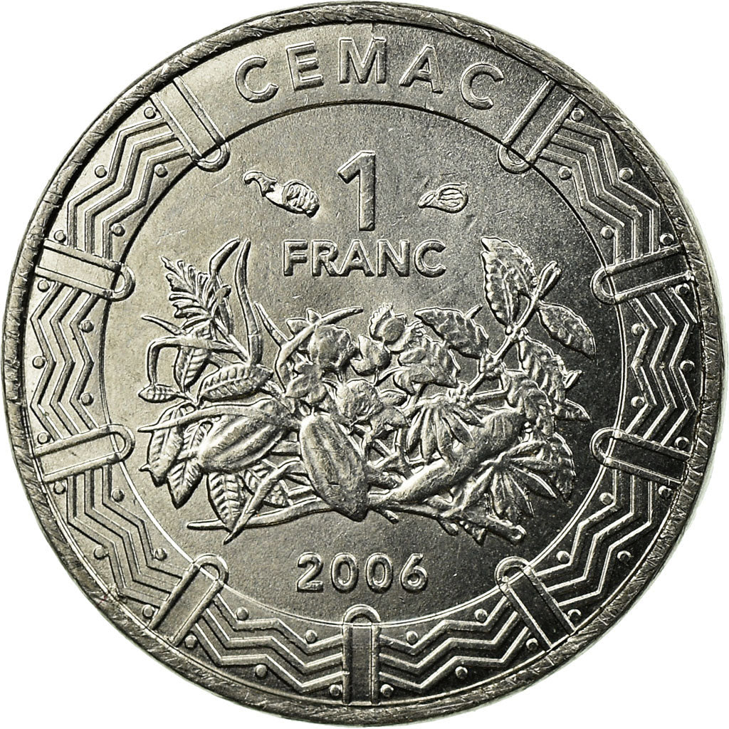 Coin, Central African States, Franc, 2006, Paris, EF(40-45), Stainless Steel