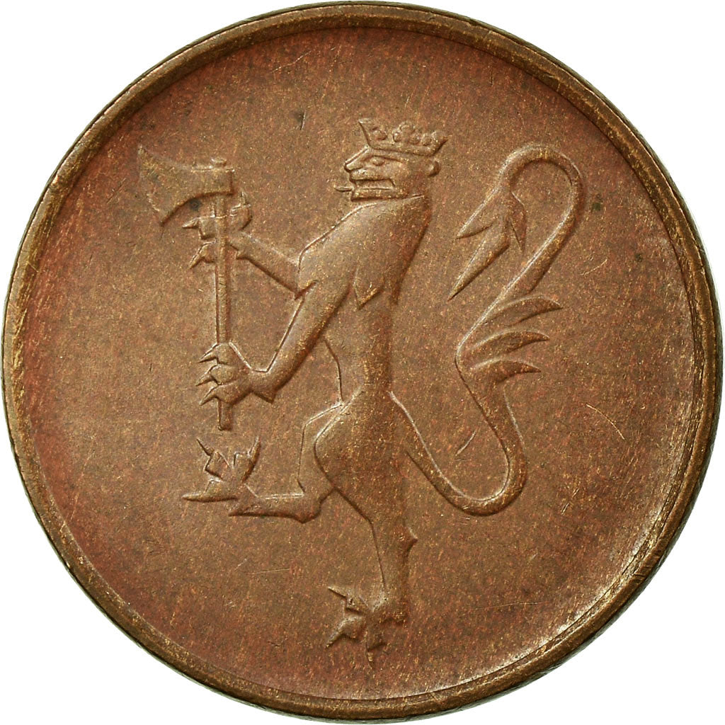 Moneda, Noruega, Olav V, 5 Öre, 1982, BC+, Bronce, KM:415