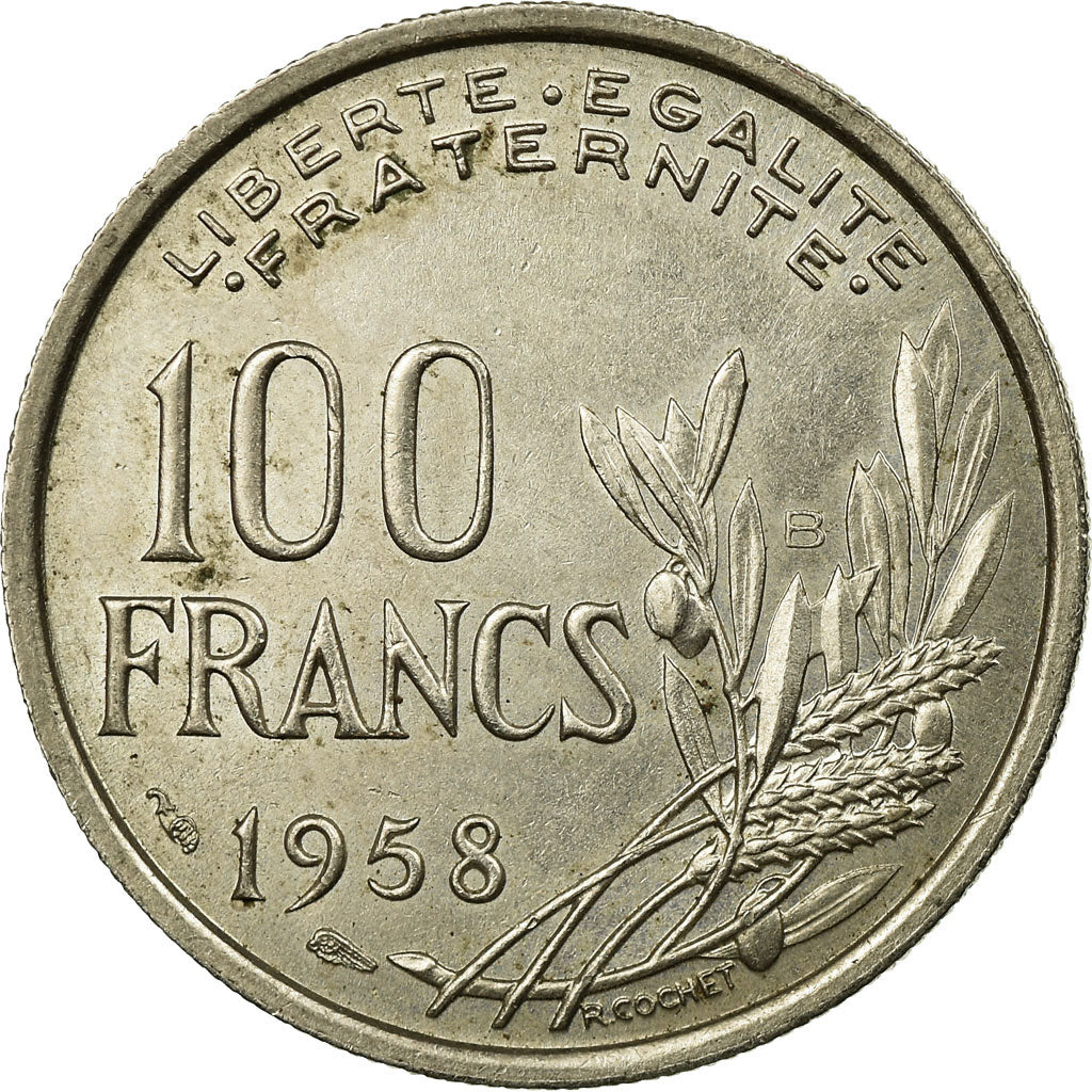 Coin, France, Cochet, 100 Francs, 1958, Beaumont - Le Roger, EF(40-45)