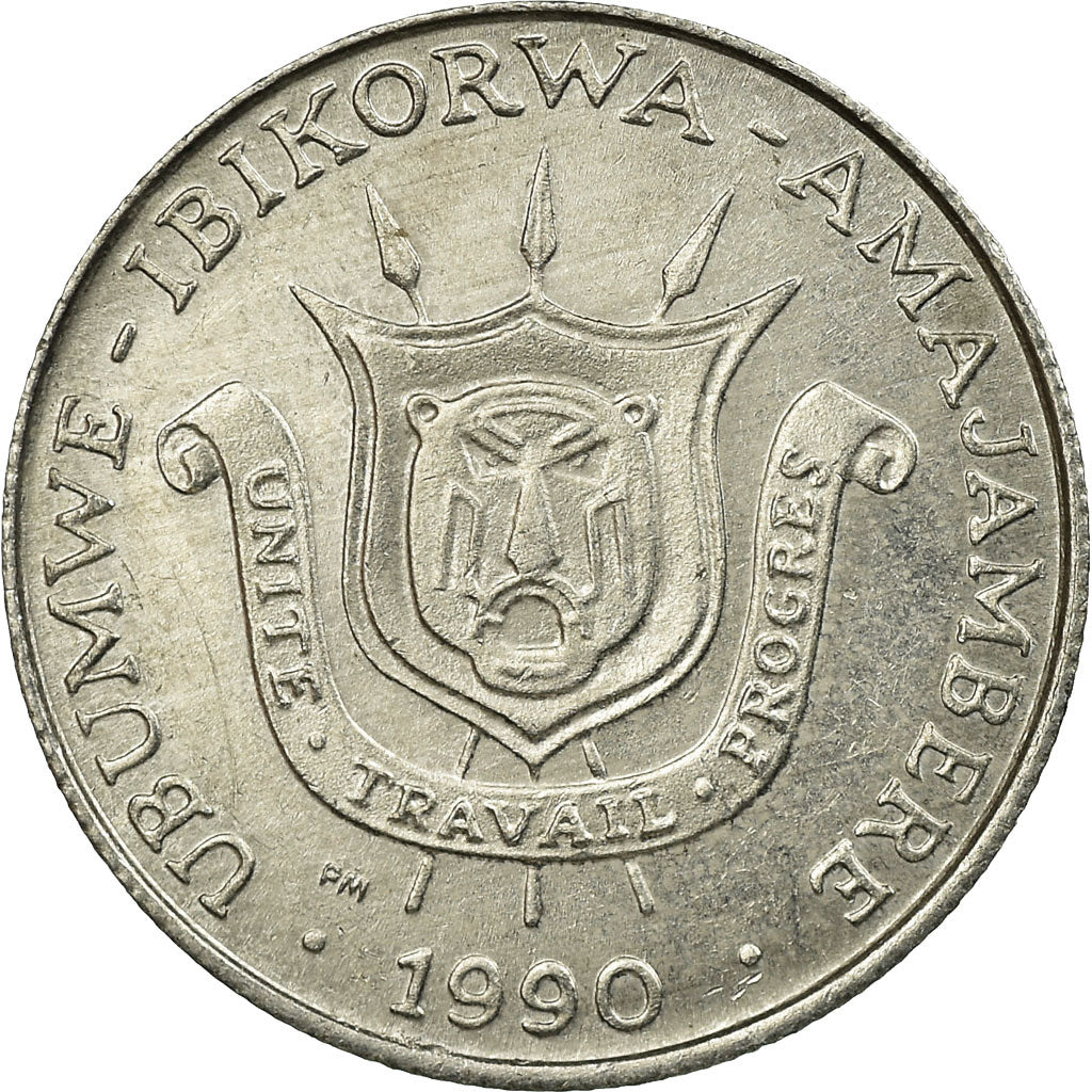 Moneta, Burundi, Franc, 1990, BB, Alluminio, KM:19