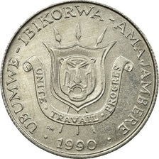 Moneta, Burundi, Franc, 1990, BB, Alluminio, KM:19