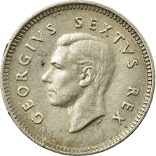 Coin, South Africa, George VI, 3 Pence, 1949, EF(40-45), Silver, KM:35.1