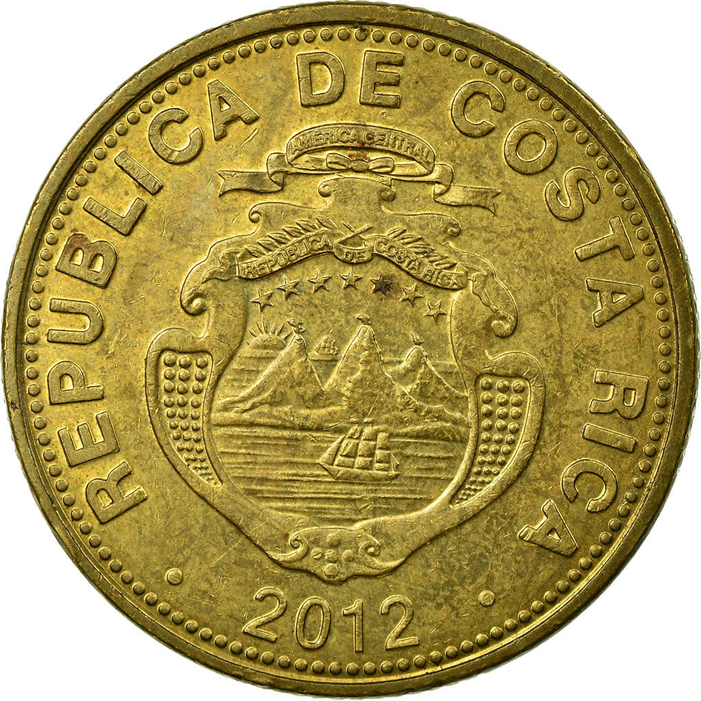 Moeda, Costa Rica, 50 Colones, 2012, VF(30-35), Latão