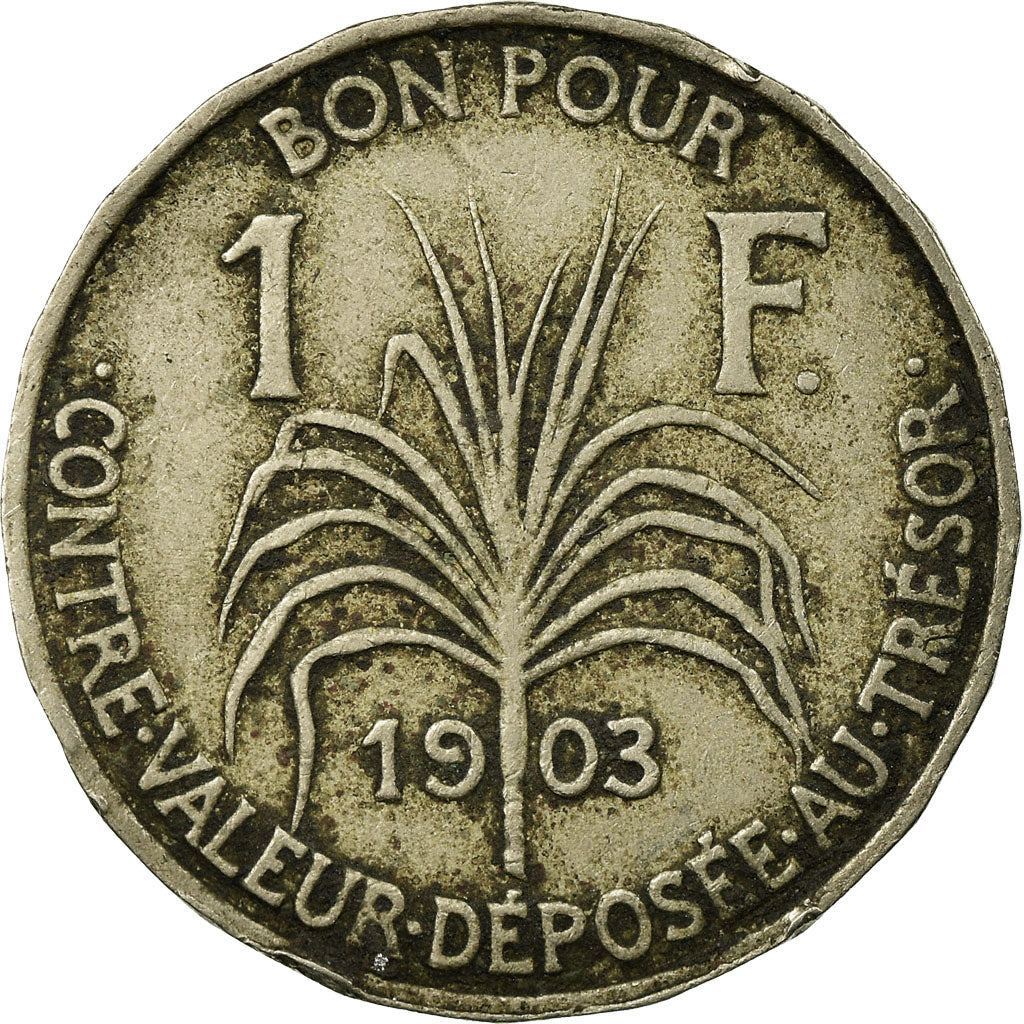 Coin, Guadeloupe, Franc, 1903, Paris, VF(20-25), Copper-nickel, KM:46
