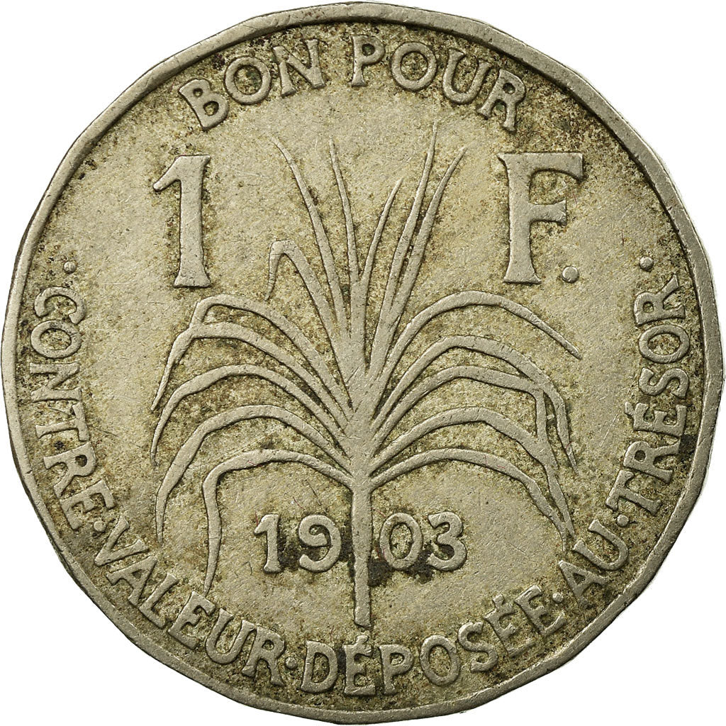 Coin, Guadeloupe, Franc, 1903, Paris, VF(20-25), Copper-nickel, KM:46