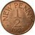 Coin, Jersey, Elizabeth II, 1/2 New Penny, 1971, VF(30-35), Bronze, KM:29