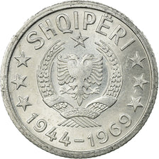 Monnaie, Albania, 5 Qindarka, 1969, Rome, TTB, Aluminium, KM:44