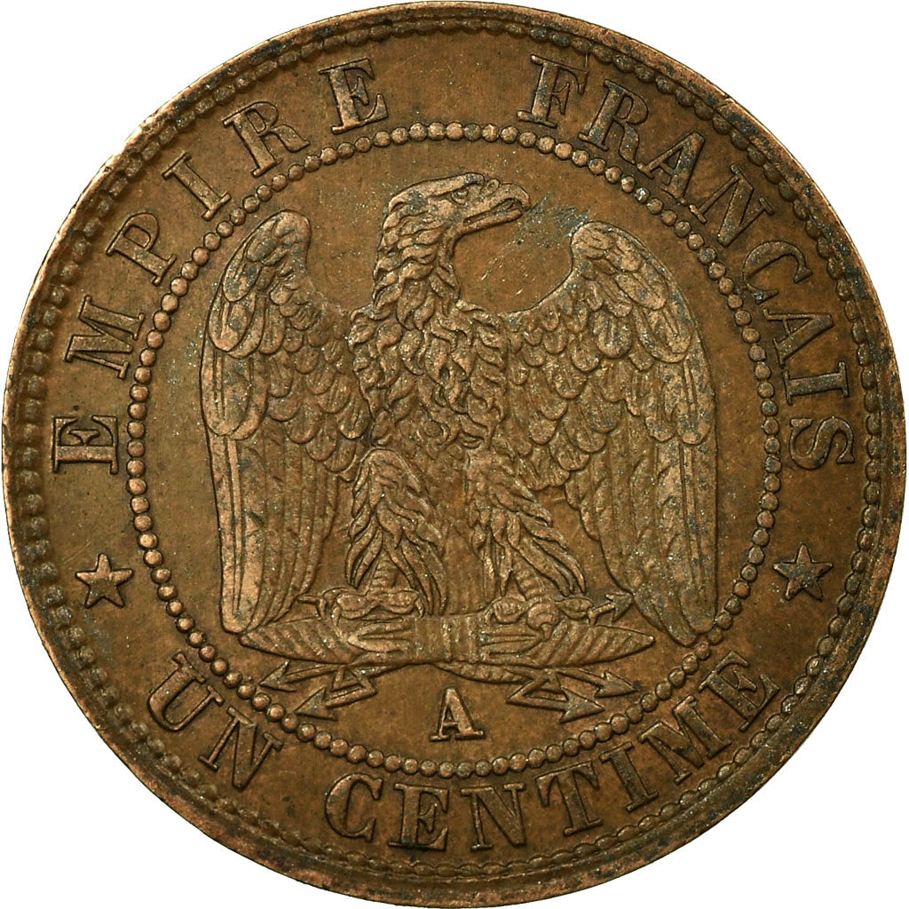 Coin, France, Napoleon III, Napoléon III, Centime, 1862, Paris, EF(40-45)