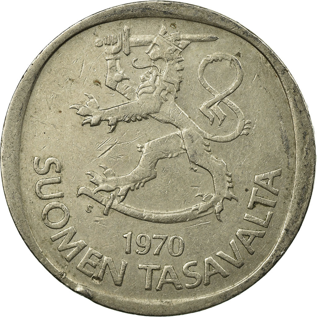 Coin, Finland, Markka, 1970, VF(30-35), Copper-nickel, KM:49a