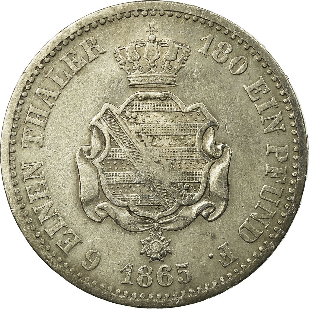 Coin, German States, PRUSSIA, Friedrich Wilhelm IV, 1/6 Thaler, 1865, VF(30-35)