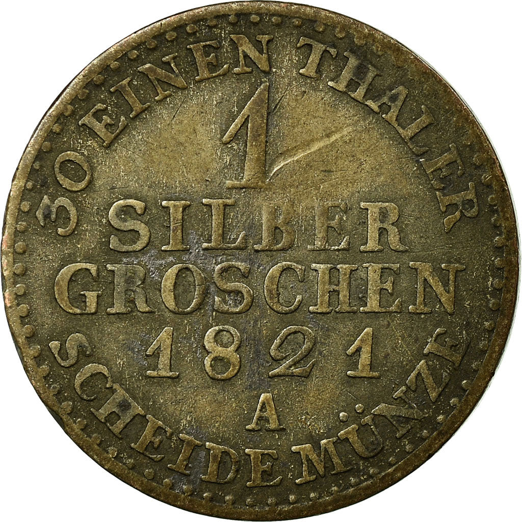 Coin, German States, PRUSSIA, Friedrich Wilhelm III, Groschen, 1821, Berlin