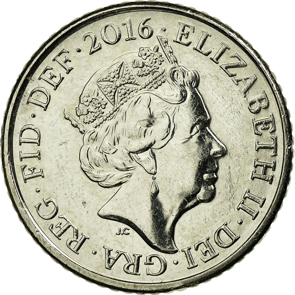Coin, Great Britain, 5 Pence, 2016, EF(40-45), Copper-nickel