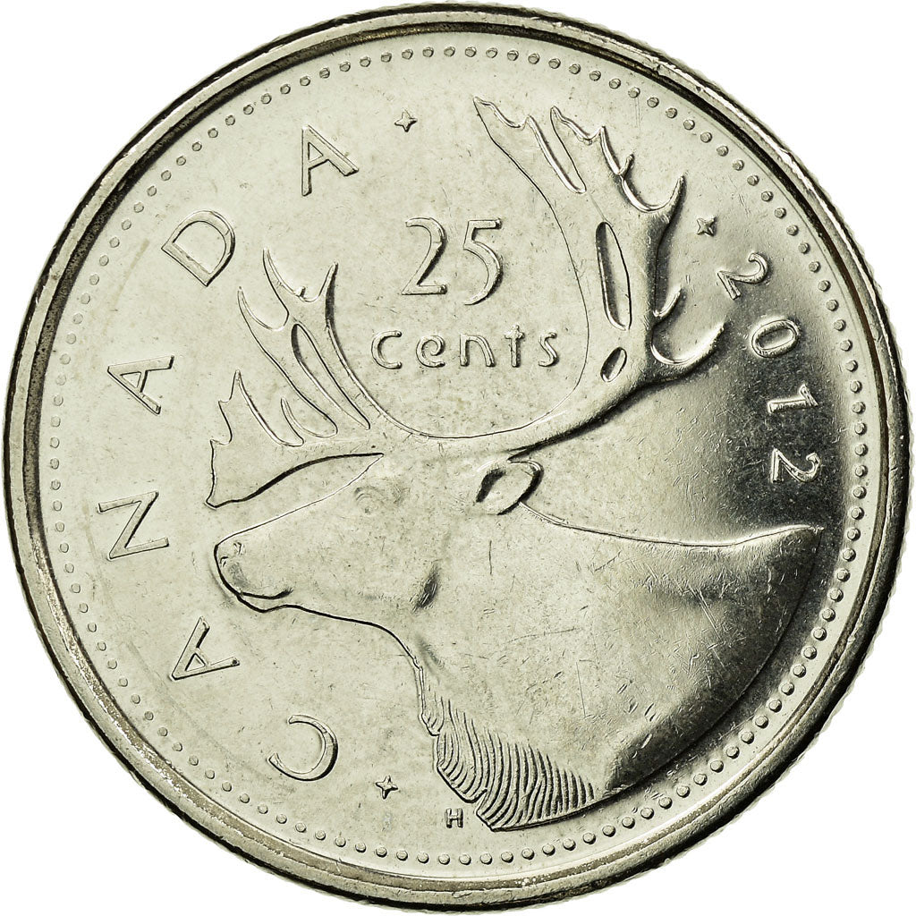 Coin, Canada, Elizabeth II, 25 Cents, 2012, Royal Canadian Mint, Winnipeg
