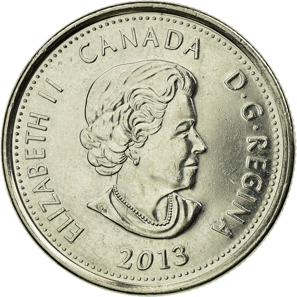 Coin, Canada, 25 Cents, 2013, Royal Canadian Mint, EF(40-45), Copper-nickel