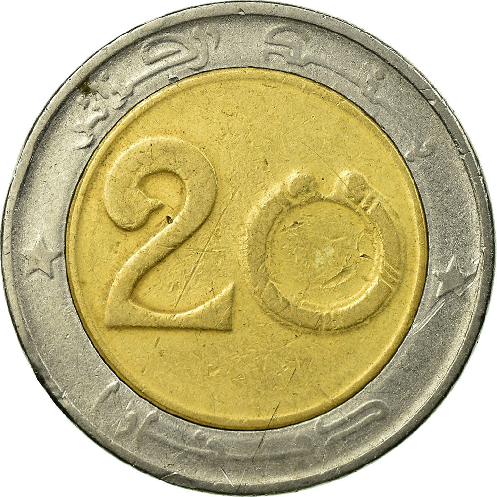 Monnaie, Algeria, 20 Dinars, 1992, Algiers, TB, Bi-Metallic, KM:125