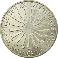 Monnaie, République fédérale allemande, 10 Mark, 1972, Karlsruhe, TTB