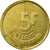 Moneda, Bélgica, 5 Francs, 5 Frank, 1987, BC+, Brass Or Aluminum-Bronze, KM:164