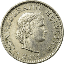 Coin, Switzerland, 10 Rappen, 2001, Bern, EF(40-45), Copper-nickel, KM:27