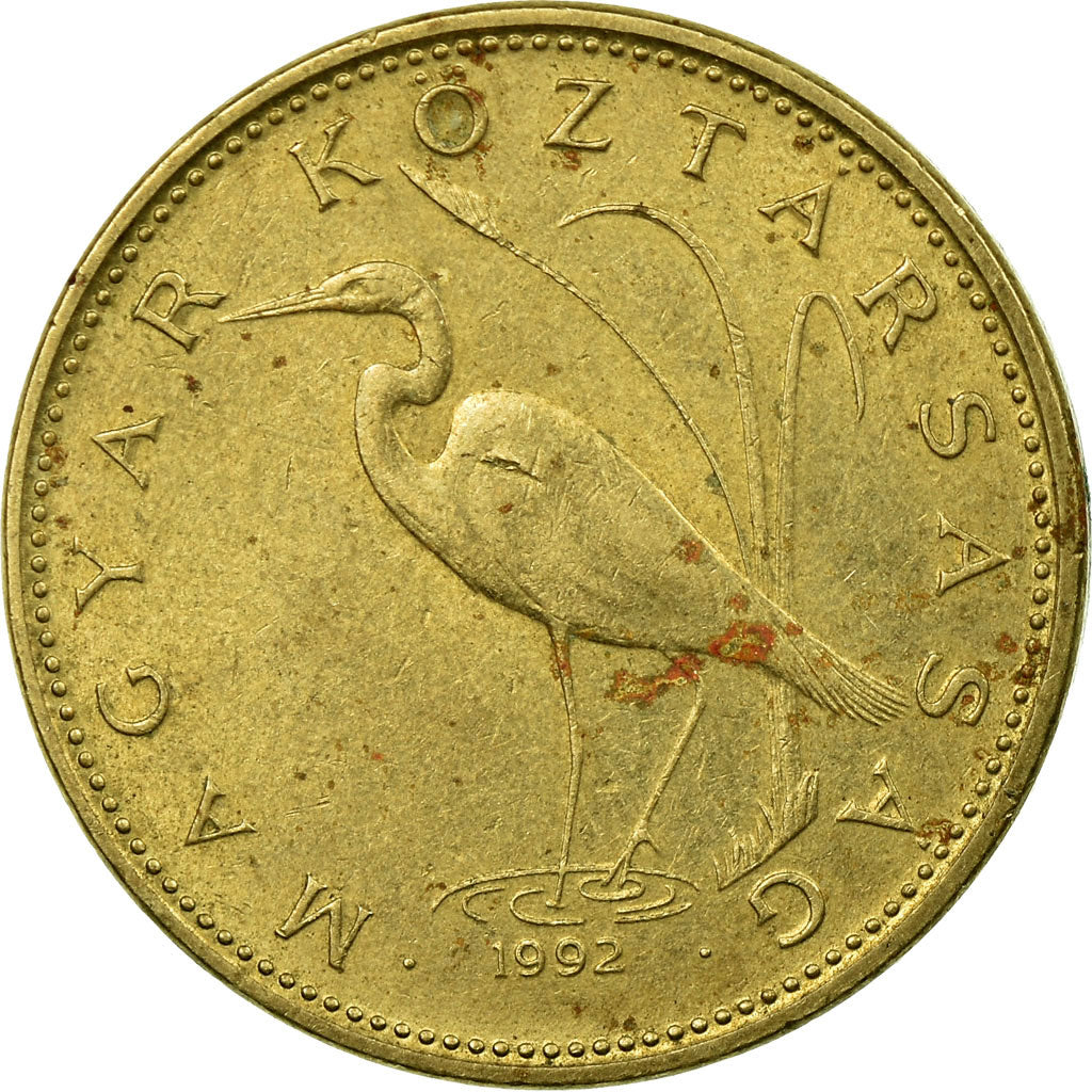 Coin, Hungary, 5 Forint, 1992, Budapest, VF(20-25), Nickel-brass, KM:694