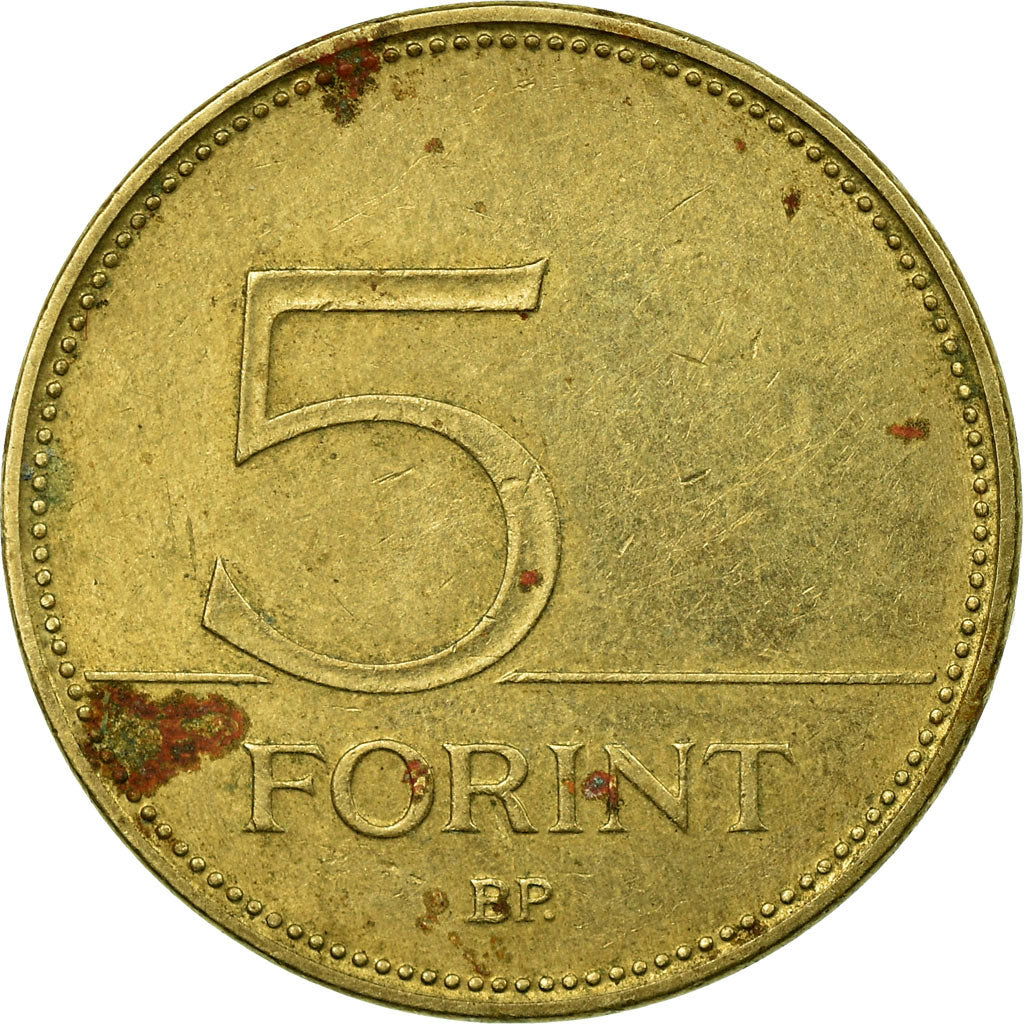 Coin, Hungary, 5 Forint, 1992, Budapest, VF(20-25), Nickel-brass, KM:694