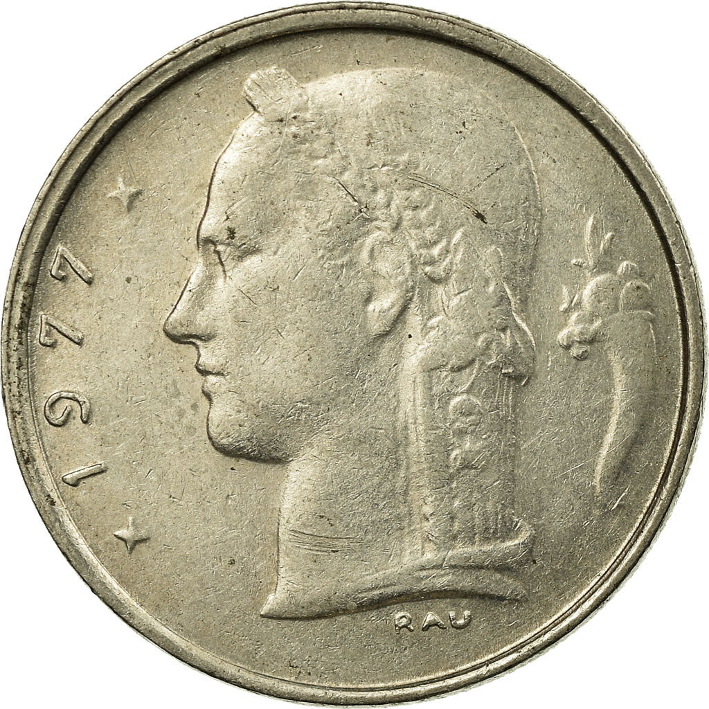 Munten, België, Franc, 1977, FR, Copper-nickel, KM:142.1