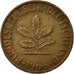 Coin, GERMANY - FEDERAL REPUBLIC, 2 Pfennig, 1968, Karlsruhe, VF(20-25), Bronze