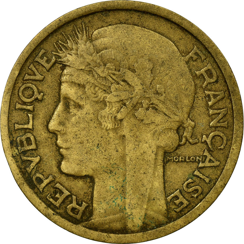 Munten, Frankrijk, Morlon, 2 Francs, 1934, Paris, FR+, Aluminum-Bronze, KM:886