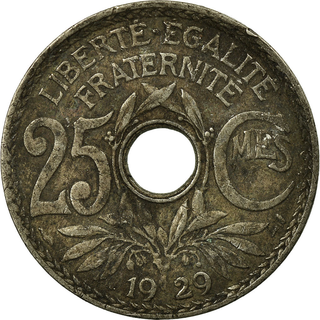Moneda, Francia, Lindauer, 25 Centimes, 1929, BC, Cobre - níquel, KM:867a
