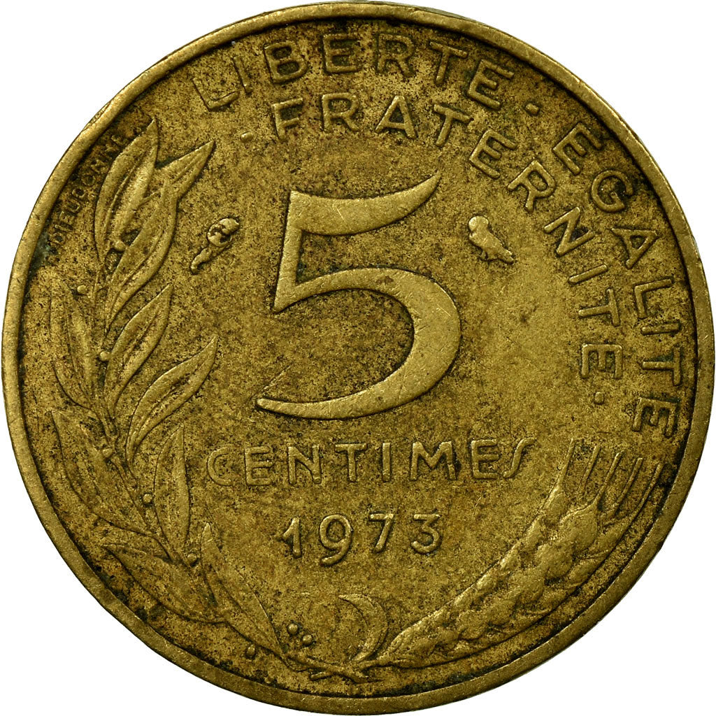 Coin, France, Marianne, 5 Centimes, 1973, Paris, VF(30-35), Aluminum-Bronze