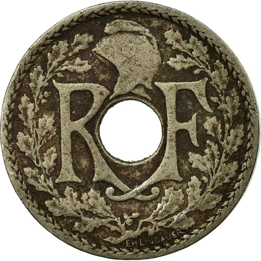 Coin, France, Lindauer, 5 Centimes, 1919, Paris, VF(20-25), Copper-nickel