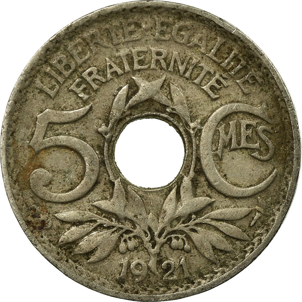 Monnaie, France, Lindauer, 5 Centimes, 1921, Paris, TB+, Copper-nickel