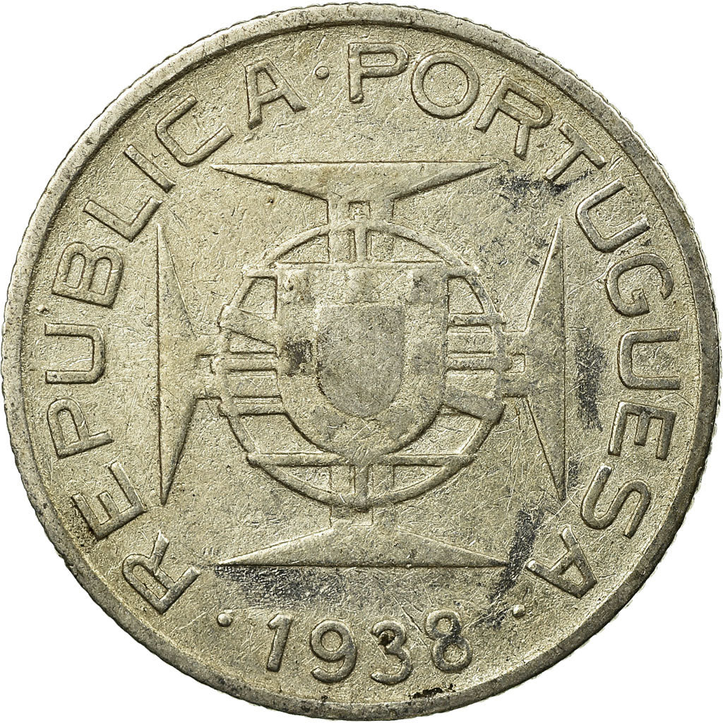 Moneta, Mozambico, 2-1/2 Escudos, 1938, BB, Argento, KM:68