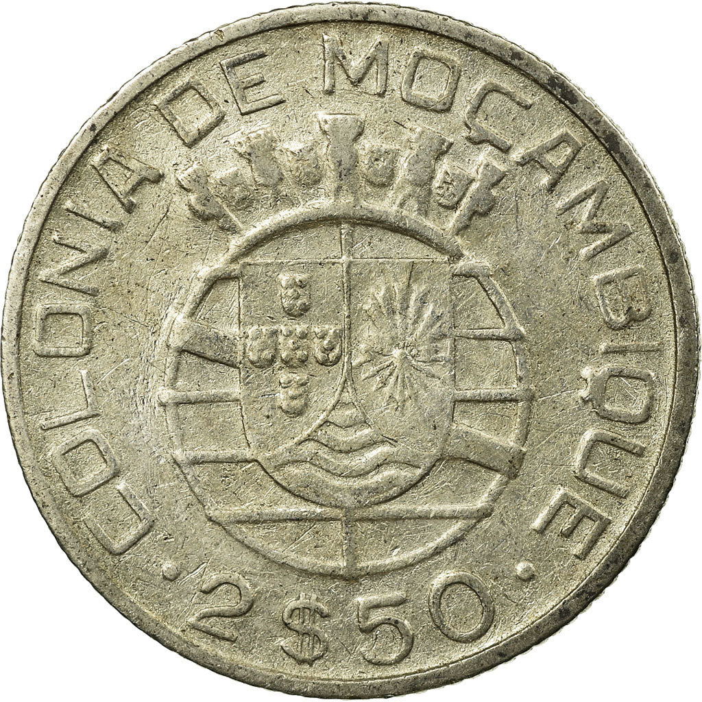 Moneta, Mozambico, 2-1/2 Escudos, 1938, BB, Argento, KM:68