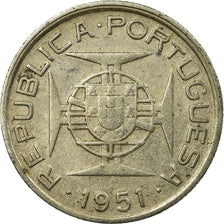 Coin, Mozambique, 2-1/2 Escudos, 1951, EF(40-45), Silver, KM:68