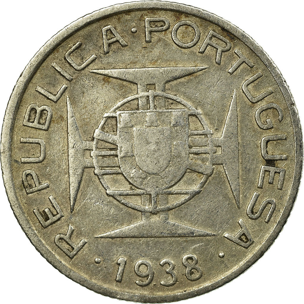 Münze, Mosambik, 2-1/2 Escudos, 1938, SS, Silber, KM:68