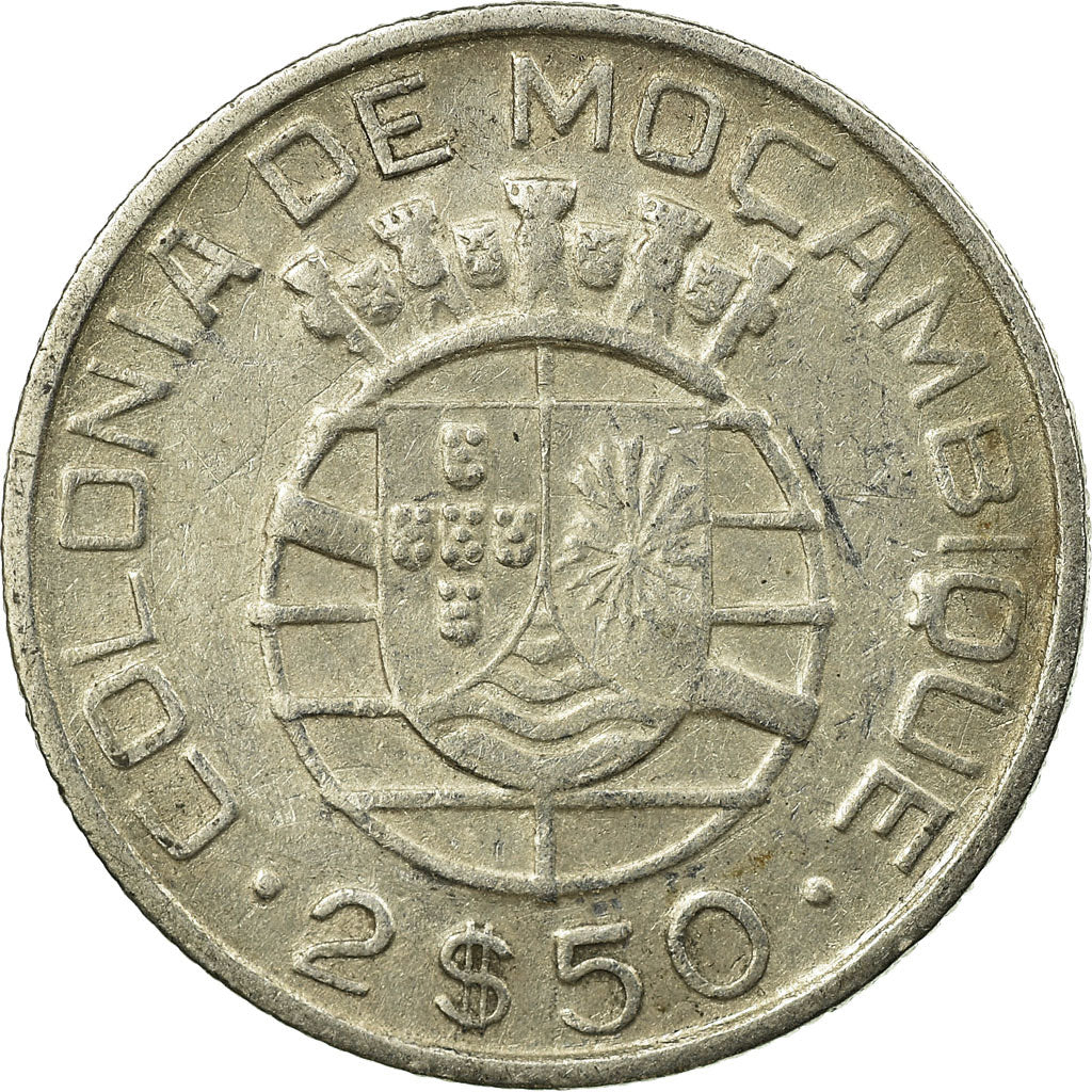 Münze, Mosambik, 2-1/2 Escudos, 1938, SS, Silber, KM:68