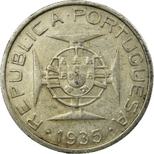 Coin, Mozambique, 5 Escudos, 1935, EF(40-45), Silver, KM:62