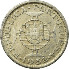 Moeda, Moçambique, 10 Escudos, 1952, EF(40-45), Prata, KM:Pr28