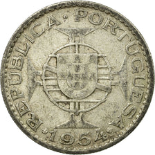 Münze, Mosambik, 10 Escudos, 1954, S+, Silber, KM:79