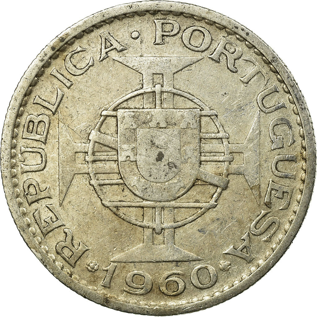 Monnaie, Mozambique, 10 Escudos, 1960, TTB, Argent, KM:79