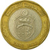 Coin, Tunisia, 5 Dinars, 2002, Paris, EF(40-45), Bi-Metallic, KM:444