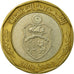 Moneta, Tunisia, 5 Dinars, 2002, Paris, BB, Bi-metallico, KM:444