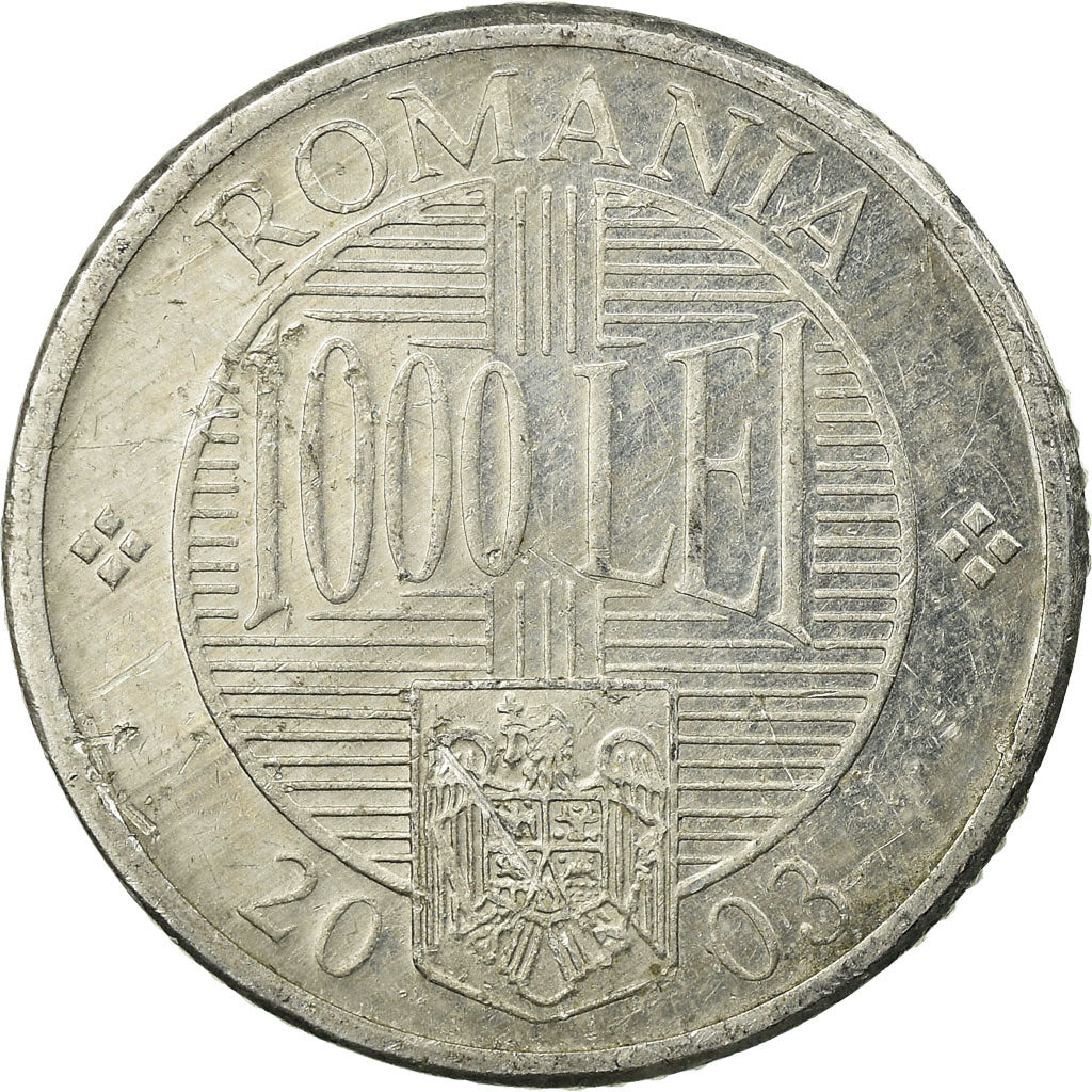 Coin, Romania, 1000 Lei, 2003, EF(40-45), Aluminum, KM:153