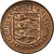 Moneda, Guernsey, Elizabeth II, New Penny, 1971, Heaton, BC+, Bronce, KM:21