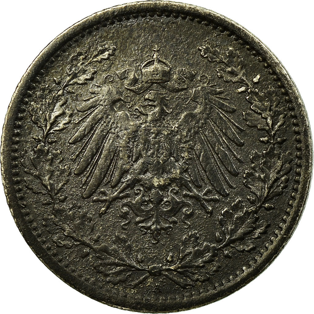 Münze, GERMANY - EMPIRE, 1/2 Mark, 1915, Berlin, SS, Silber, KM:17