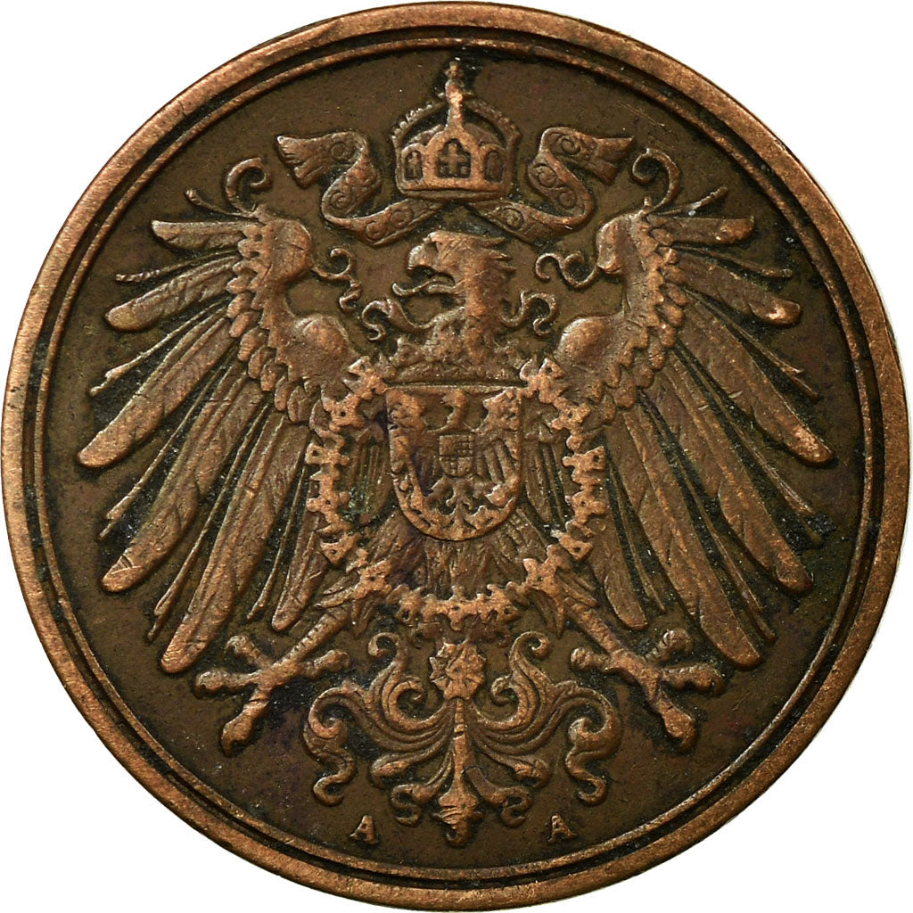 Moeda, ALEMANHA - IMPÉRIO, Wilhelm II, Pfennig, 1896, Berlin, VF(30-35), Cobre