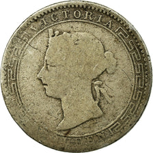 Coin, Ceylon, Victoria, 25 Cents, 1893, VF(30-35), Silver, KM:95