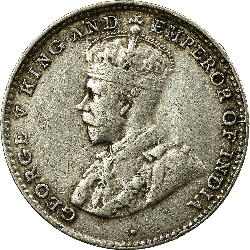 Münze, Ceylon, George V, 10 Cents, 1921, SS, Silber, KM:104a
