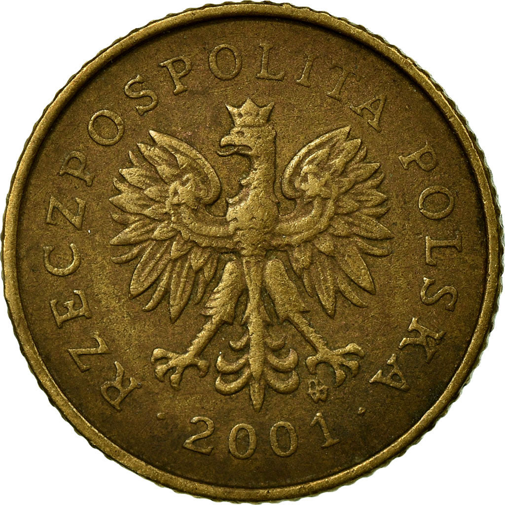 Moeda, Polónia, Grosz, 2001, Warsaw, VF(30-35), Latão, KM:276